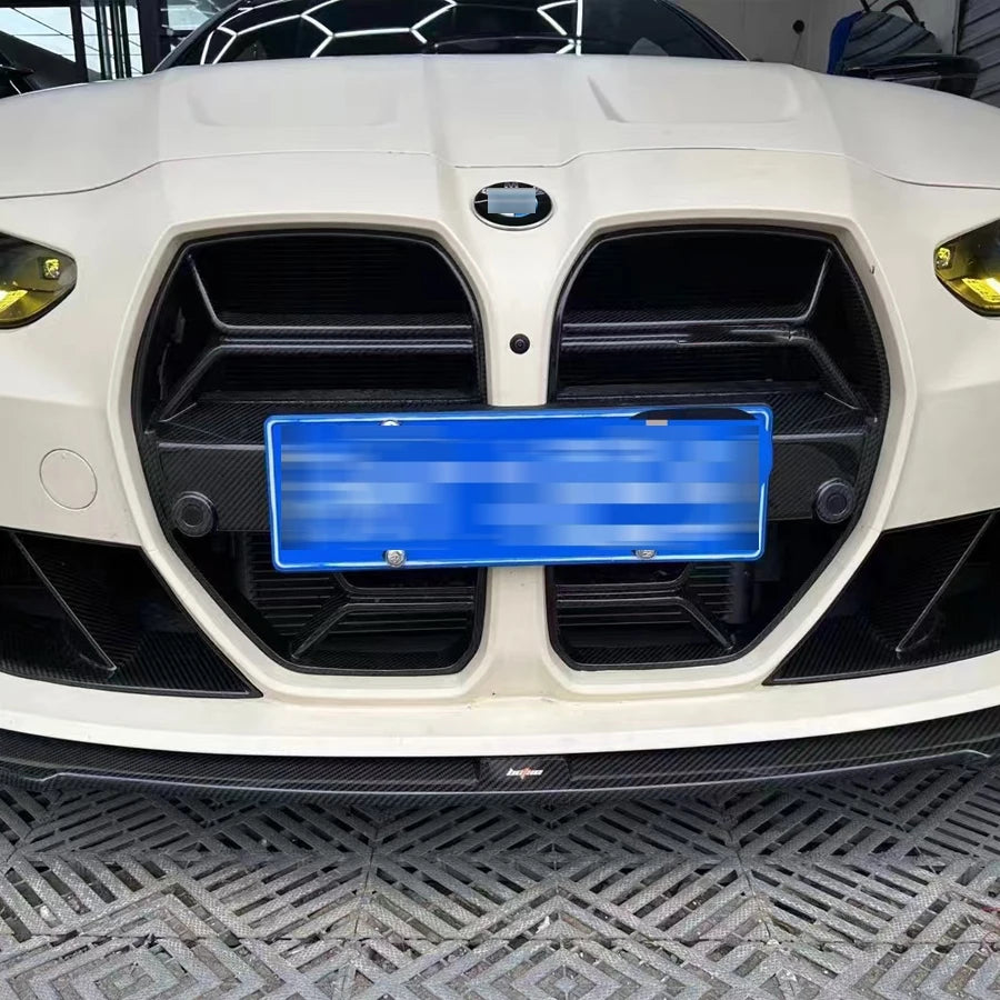 Dry Carbon Fiber Car Front Bumper Grilles CSL Style For BMW 