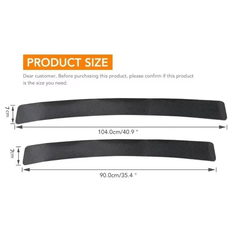 Universal 3D Carbon Fiber Rear Bumper Guard Sticker Anti-kic