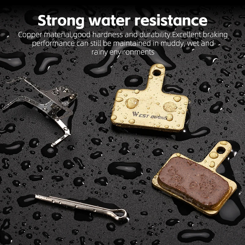 WEST BIKING Bike Brake Pads Copper Semimetal For SHIMANO MT2
