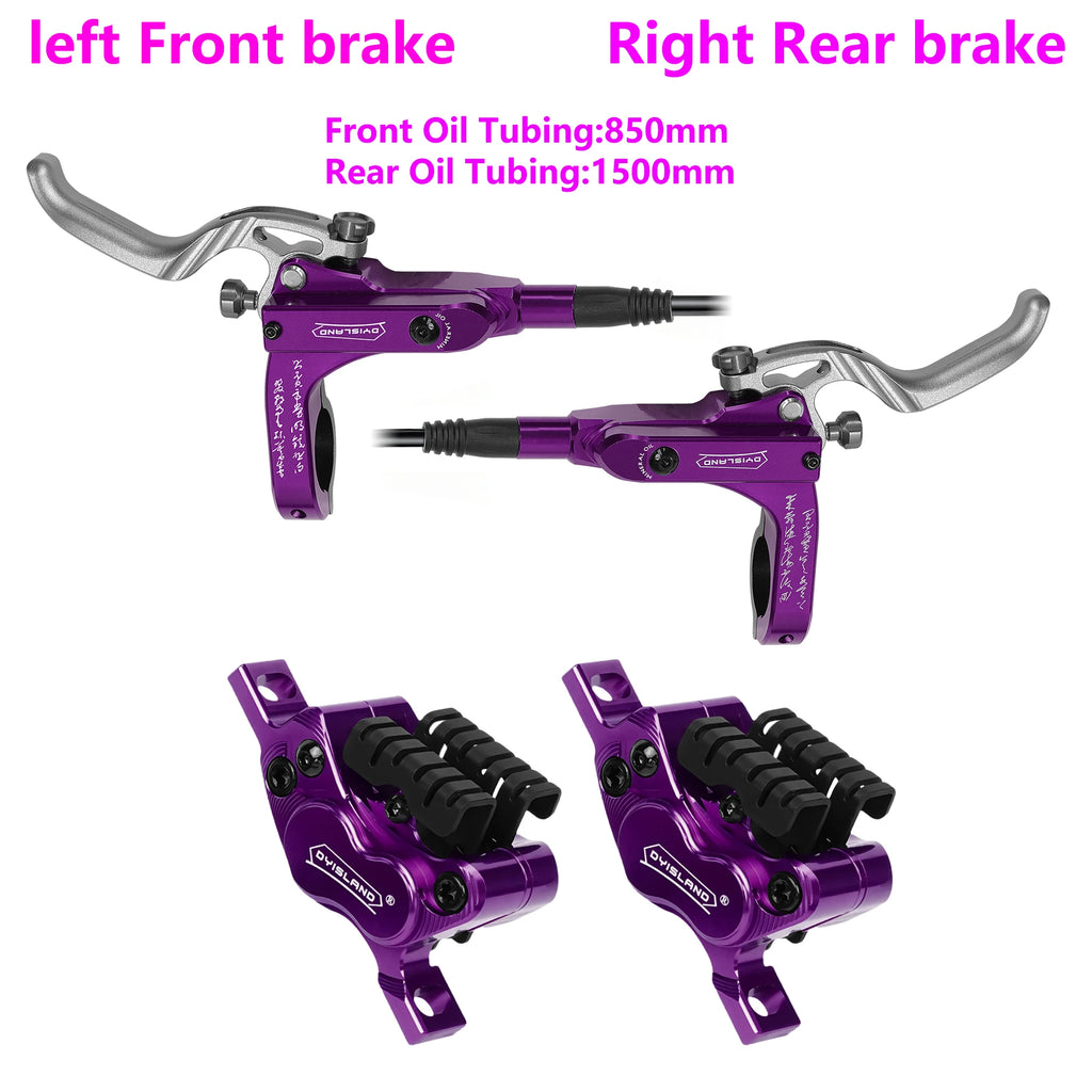 DYISLAND MTB 4pistons Hydraulic Disc Brake 850mm/1500mm Ceramic Cooling Brake Pads Oil Pressure AM DH Mountain Bike Disc Brake
