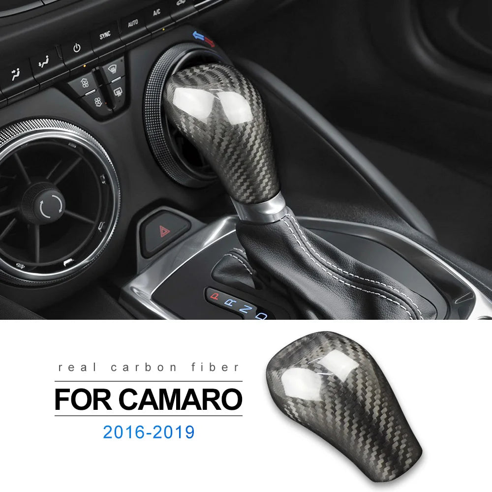 Real Carbon Fiber for Chevrolet Camaro 2016 2017 2018 2019 2020 2021 2022 2023 Car Interior Trim Red Black Accessories Sticker