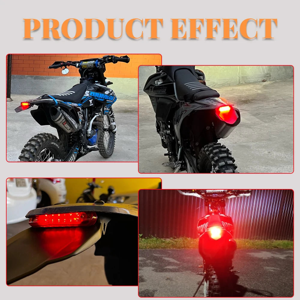 Motorcycle Tail Light For Enduro Off-Road Bike For Kawasaki 