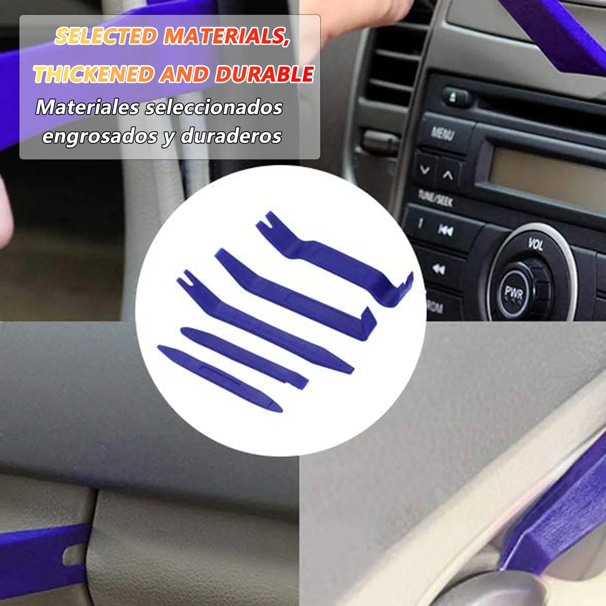 Car Interior Trim Removal Tool Kit Plastic Anti Scratch Pry 