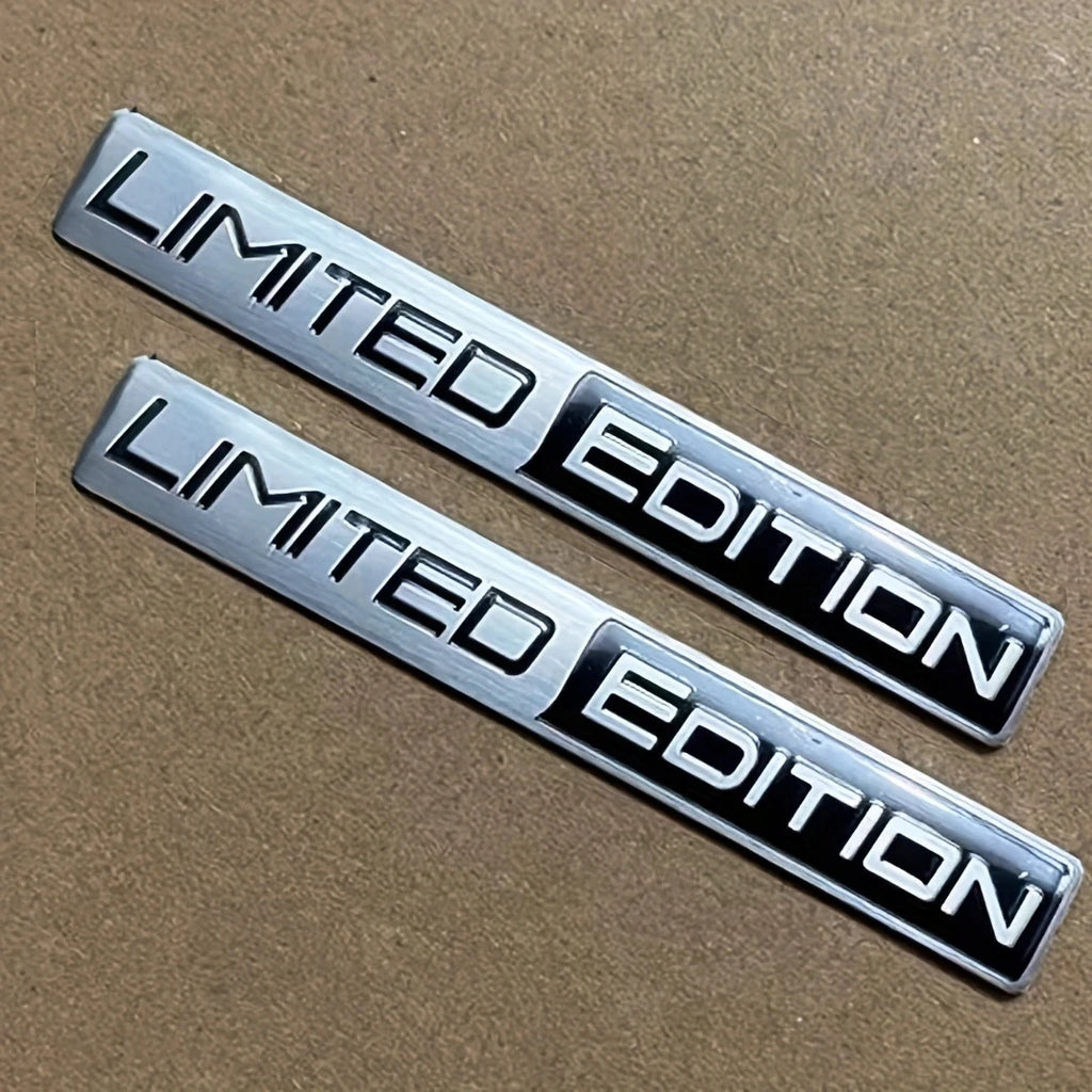 2PCS Limited Edition Emblem 3D Metal Badges Decal Sticker Au