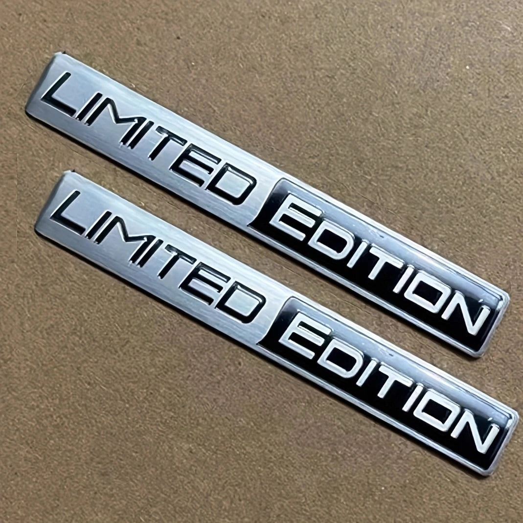 2PCS Limited Edition Emblem 3D Metal Badges Decal Sticker Au