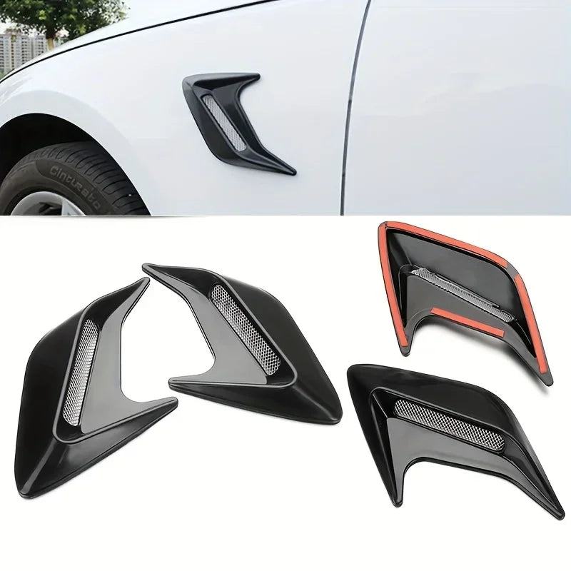 Carbon Fiber Universal Car Shark Gills Fender Side Air Flow 