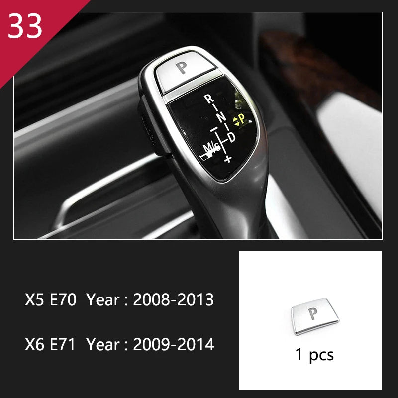 For BMW X5 X6 E70 E71 Accessories Car Interior Air Conditioning CD Console Panel Cover Decoration Trim Carbon Fiber Car Styling