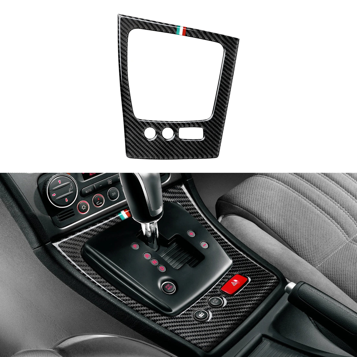 For Alfa Romeo 159 (2004-2011) Trim Accessories Car Center Console Gear Shift Panel Cover Carbon Fiber Interior Stickers.