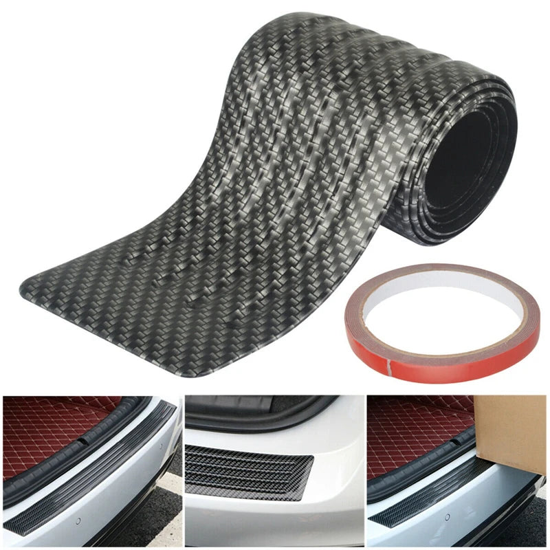 90cm Carbon Fiber Universal Car Trunk Door Sill Plate Protec