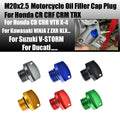 Motorcycle Crankcase Cap CNC Engine Oil Filler Screw Cover P