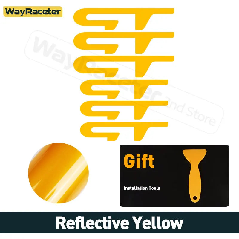 6 Pcs Car Brake Caliper Sticker Hi Temp Waterproof Reflective Decal For Renault Megane RS Clio Sandero GT Twingo Laguna Arkana