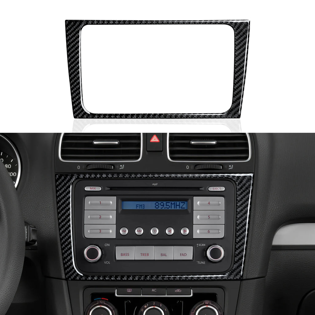 Car Center Console Gear Shift Panel For Volkswagen Golf VI MK6 GTI R Plus (2010-2014) Carbon Fiber Interior Sticker Trim Set Kit