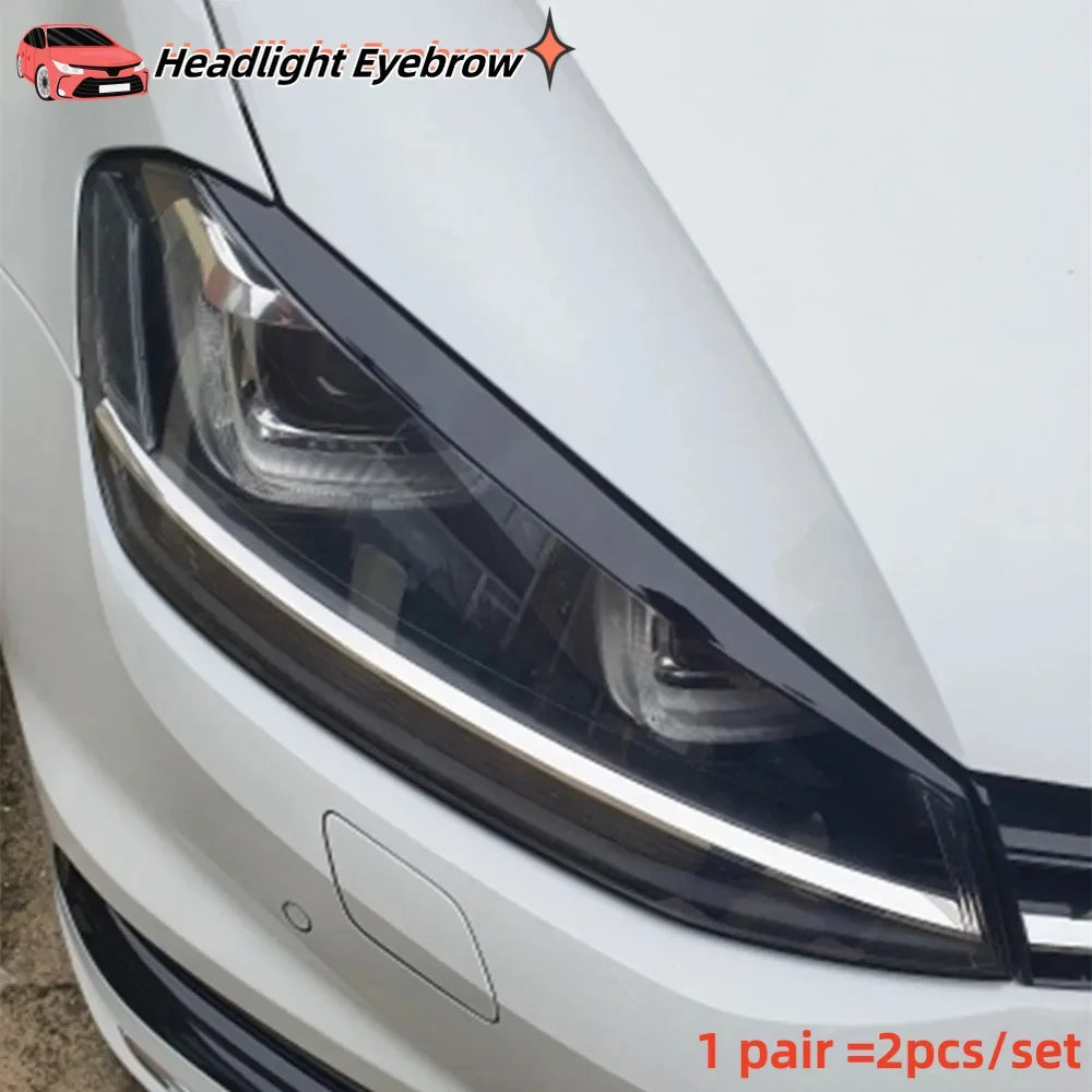 2pcs/Set ABS Car Headlight Eyebrow For Volkswagen VW GOLF 7 