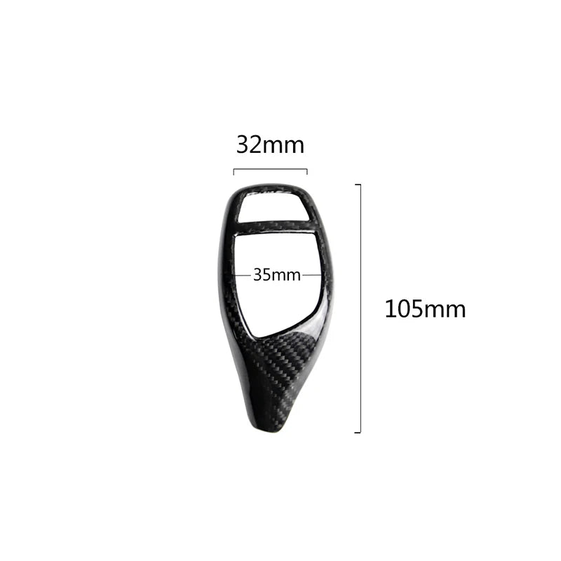 Carbon Fiber Car Gear Shift Panel Frame Gear Knob Cover Head
