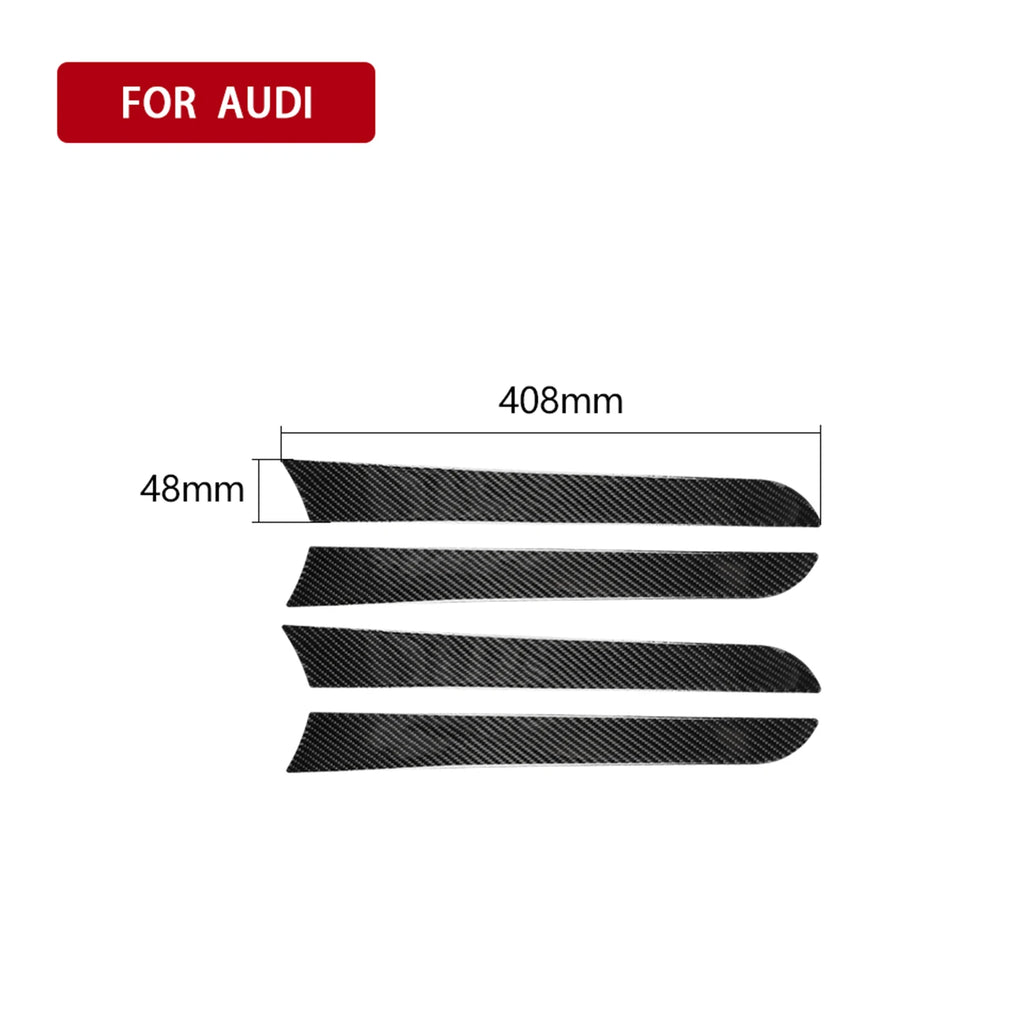 Carbon Fiber Window Door Panel Trim Cover For Audi A4 B8 A5 