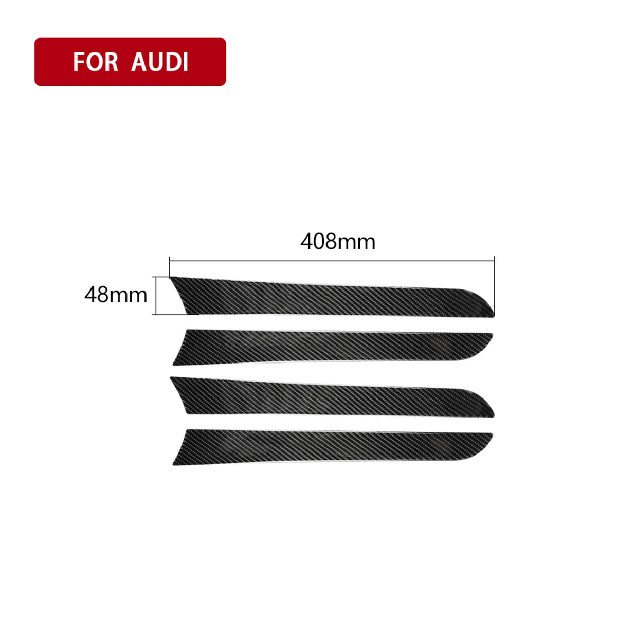 Carbon Fiber Window Door Panel Trim Cover For Audi A4 B8 A5 