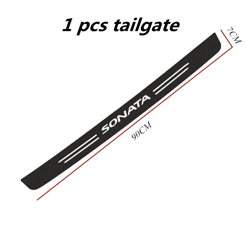 60X7CM Car Door Sill Side Anti Scratch Protector Strip Carbon Fiber Car Sticker For Hyundai Sonata LF 2015 2016 2017 2018 2022