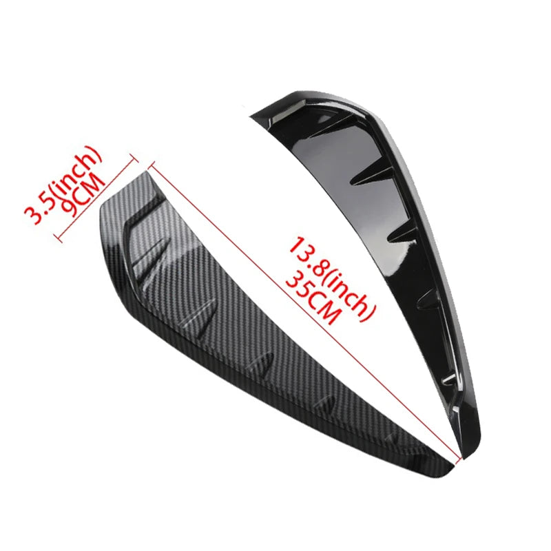 Pairs 35cm Car Fender Side Air Vent Cover Trim Modified Carb