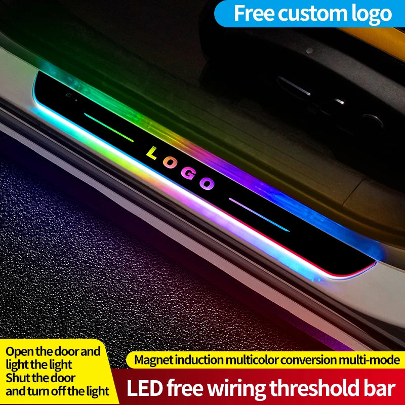 Customized Car door illuminated sill light logo Projector la