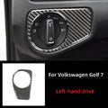 Carbon Fiber Accessories Car Transmission Shift Panel AC Switch Headlight Frame Trim For VW Golf 7 GTI R GTE GTD MK7 2013-2019
