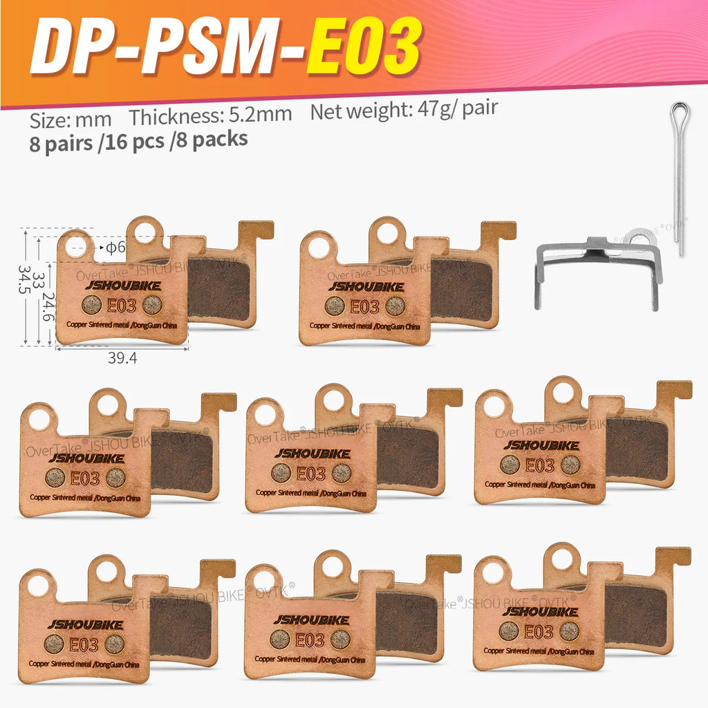 1/2/4/6/8/10 Pairs Sintered Metal Hydraulic Brake Pads for DYISLAND LD-200PLUS LD4X-600 LDX-300 E-BIKE XOD D610 Bike Parts