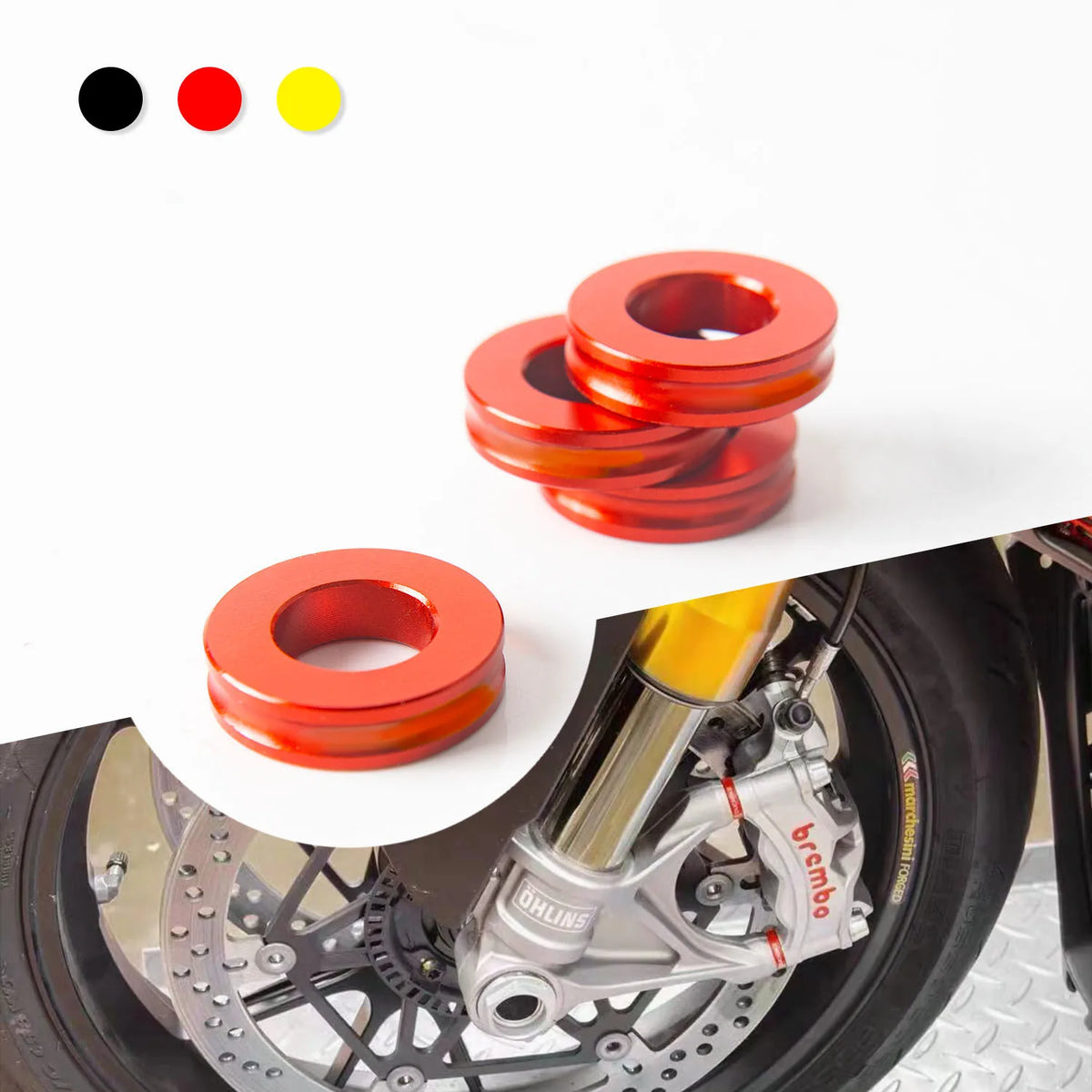 Motorcycle Front Brake Caliper Spacers Kit For Ducati Street