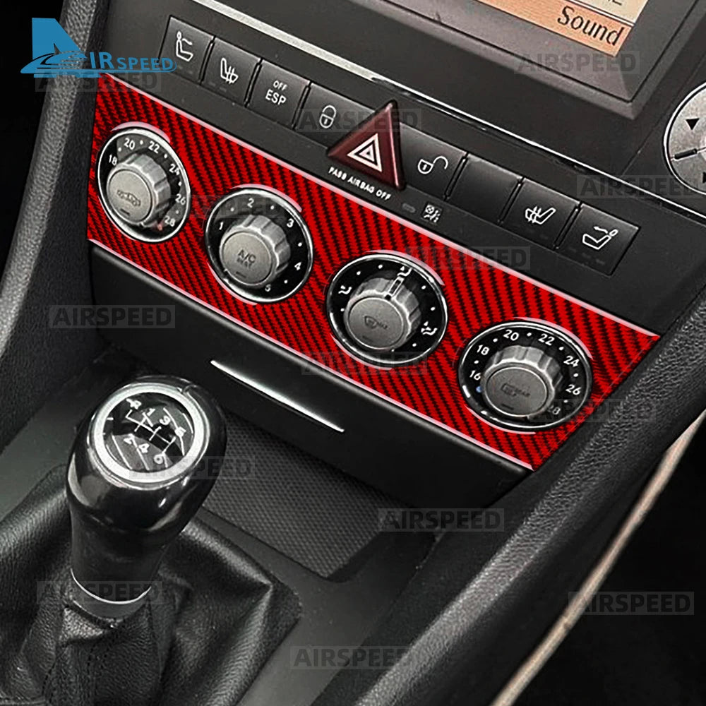 Real Soft Carbon Fiber Trim Sticker For Mercedes Benz SLK R1