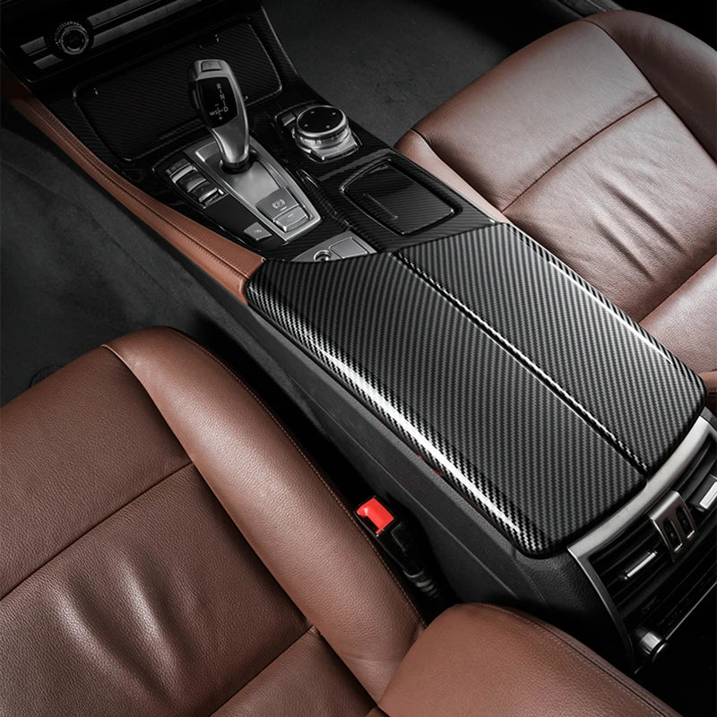 LHD For BMW 5 Series F10 F11 Carbon Fiber Car Central Armres