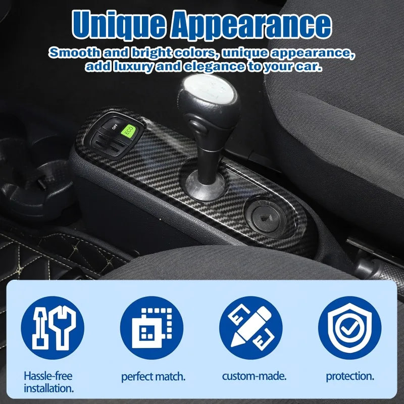 ABS Carbon Fiber Texture Car Center Console Gear Shift Panel