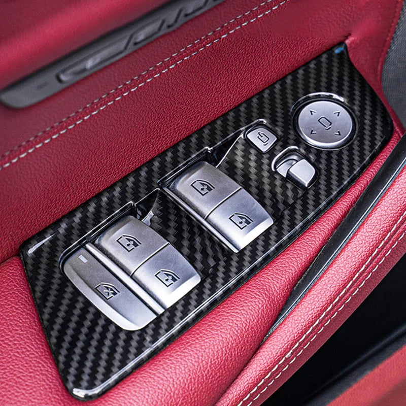 For BMW 5 Series G30 G38 Carbon Fiber LHD Car Window Switch 