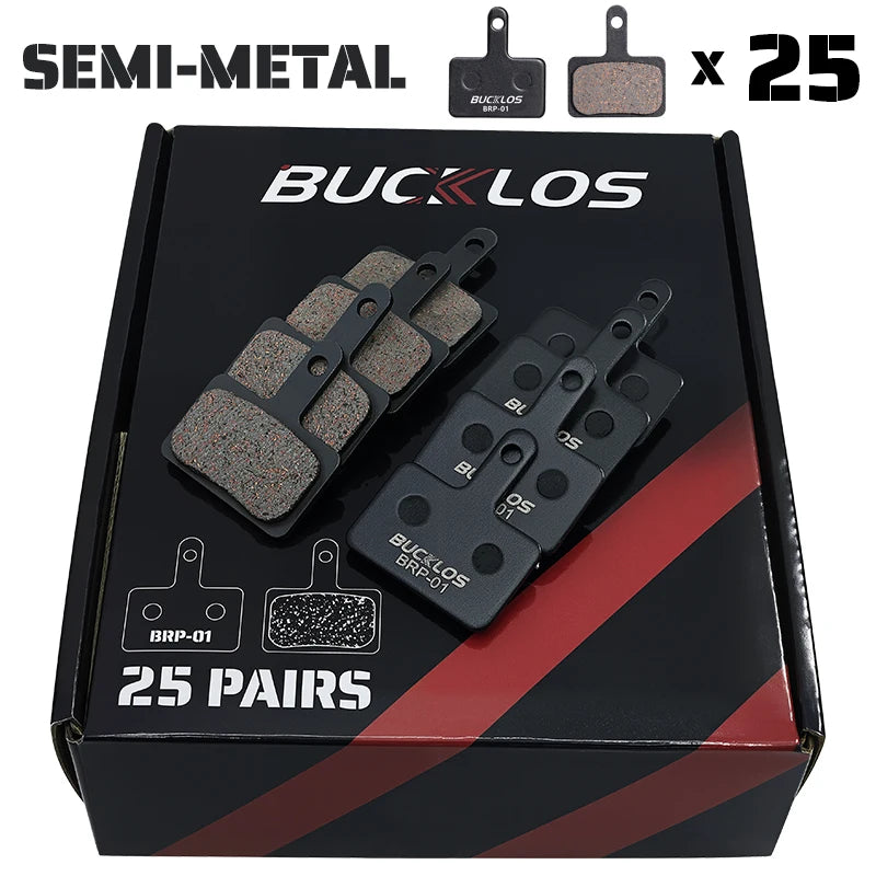 25 Pairs BUCKLOS Disc Brake Pads for SHIMANO B01S B05S Ceramic Resin Bicycle Hydraulic Brake Pads Road Mountain Bike Brake Pads