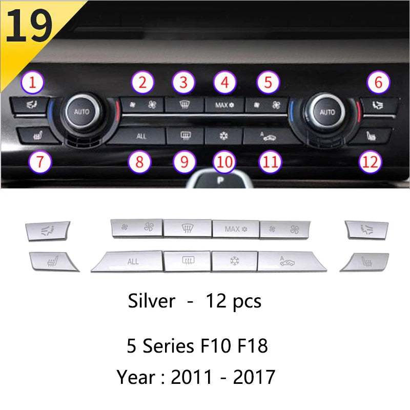 LHD For BMW 5 Series F10 F11 Carbon Fiber Car Central Armrest Box Cover Storage Box Gear Position Panel Decoration Cover Trim