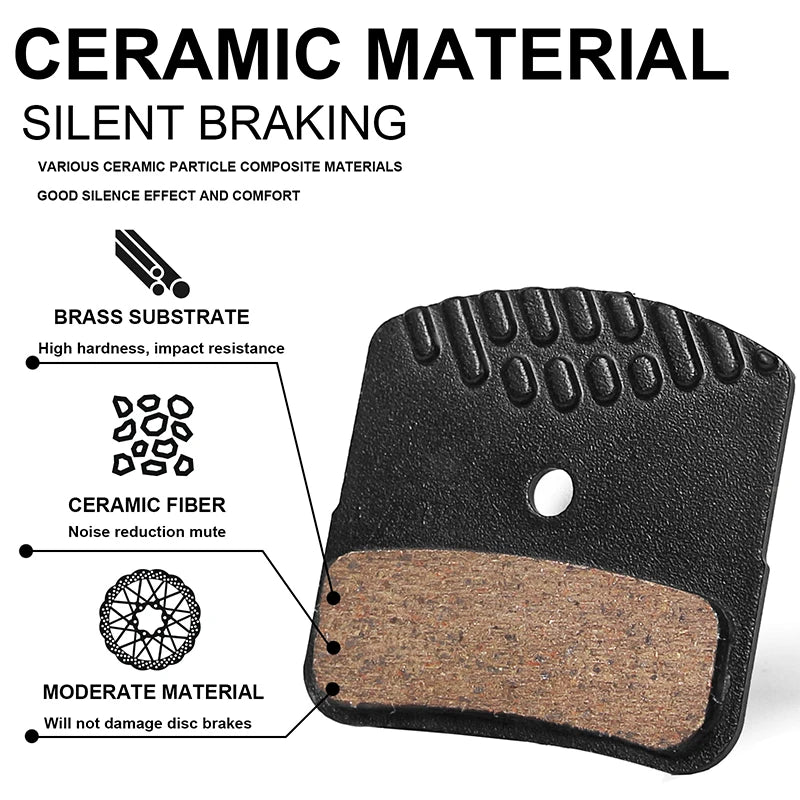 BUCKLOS Bicycle Ceramic Disc Brake Pads MTB Hydraulic Brake 