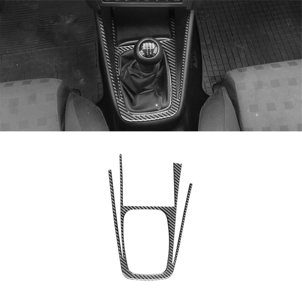 UP For VW Golf 4 MK4 1999-2004 LHD Soft Carbon Fiber Car Gea