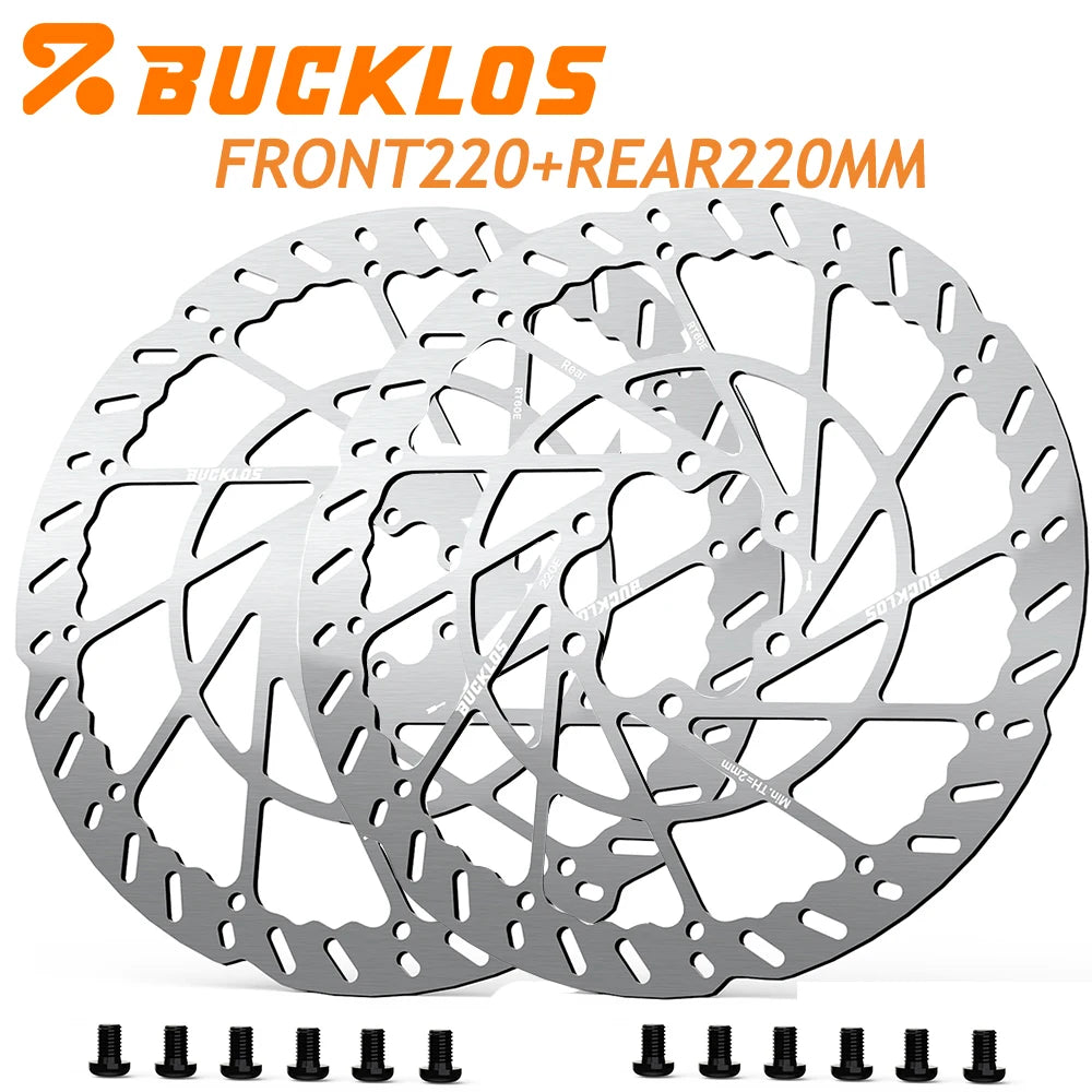 BUCKLOS 2.3MM E-Bike Brake Disc 220MM Electric Bicycle Rotor 140/160/180/203MM Dirt Bike Disc Brake Rotor For Surron Segway Tala