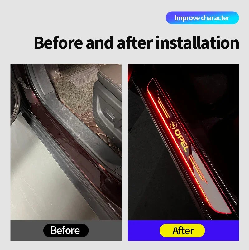 Car Acrylic LED Welcome Pedal Door Sill Light For Opel Zafir