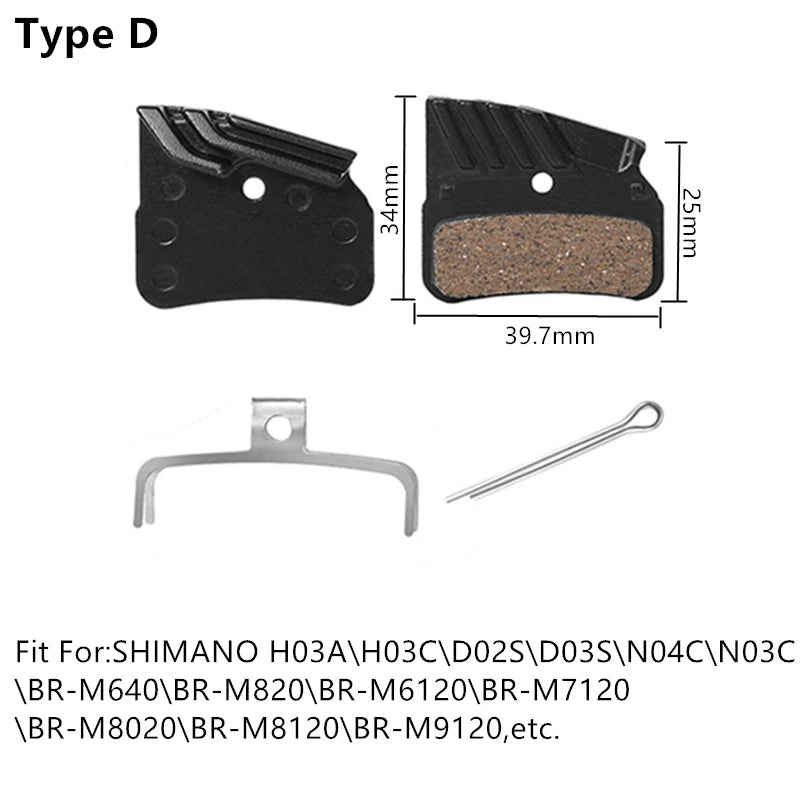 Bicycle Ceramic Disc Brake Pads Cooling Fins Ice Tech For Shimano XT SLX Deore DURA ACE ULTEGRA TIAGRA MTB Road Hydraulic Brake