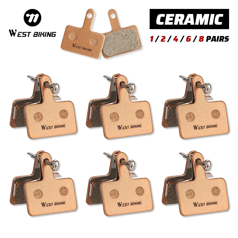 WEST BIKING Resin Ceramic Bike Brake Pads For Shimano Mt200 
