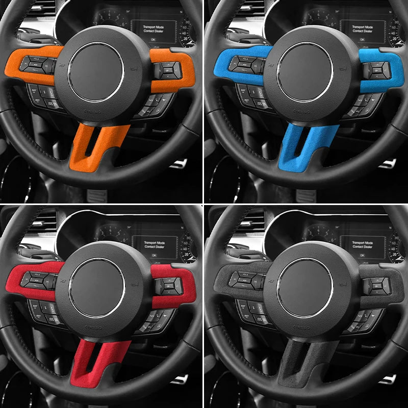 Made of Alcantara For Mustang Steering Wheel Panel Decorativ