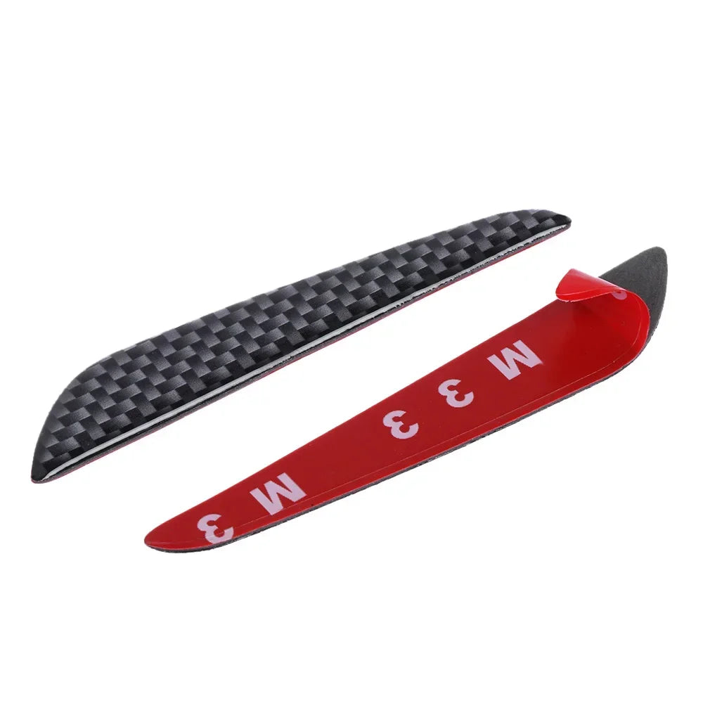 4 Pcs Black Carbon Fiber Car Door Edge Guard Strips Scratch 
