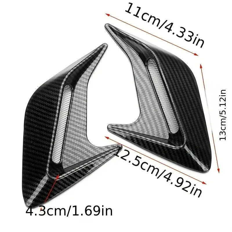 Carbon Fiber Universal Car Shark Gills Fender Side Air Flow 