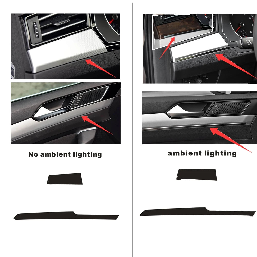 Car Styling Black Carbon Decal Car Window Handrail Panel Cov