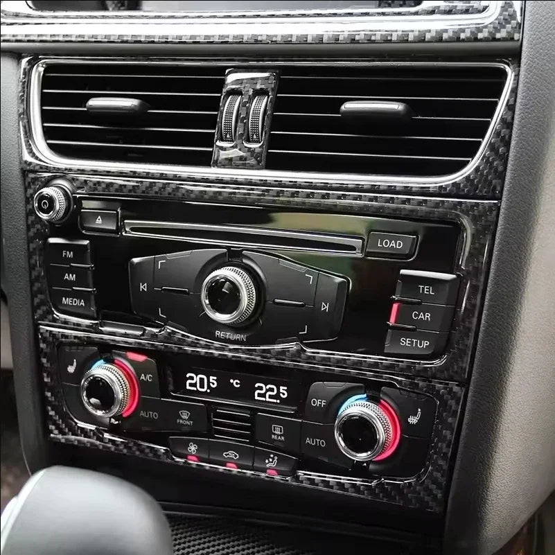 For Audi A4 B8 A5 S5 Carbon Fiber Center Console Dashboard G