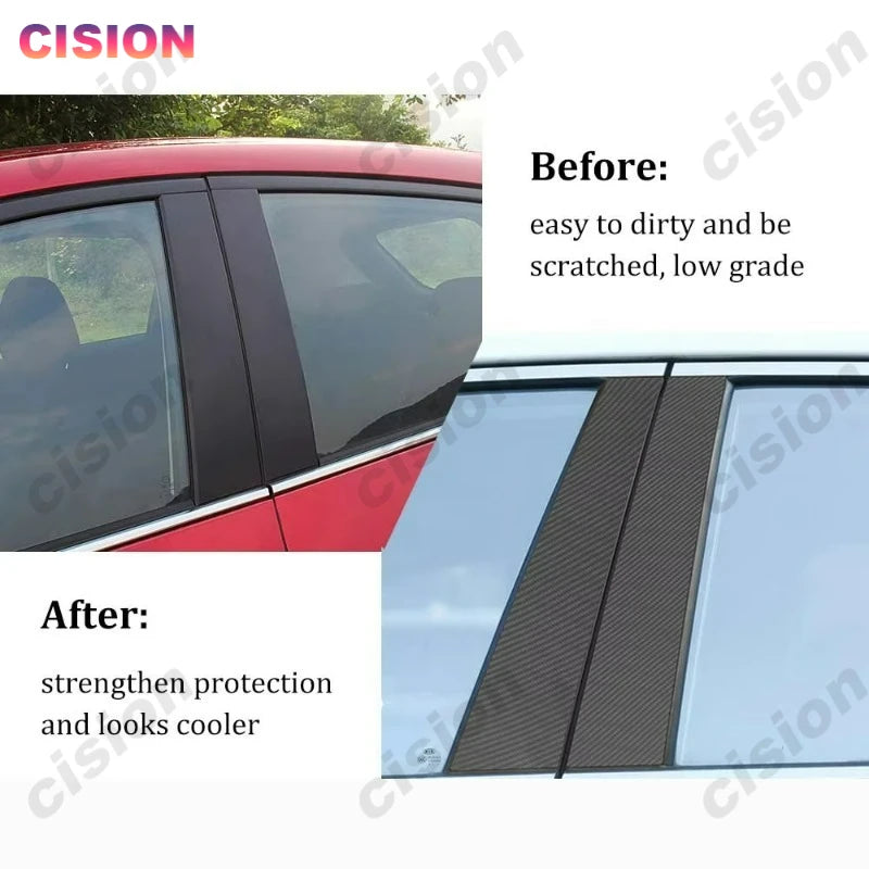 Black Car Door Middle B Pillar Post Cover Trim For Geely EX5