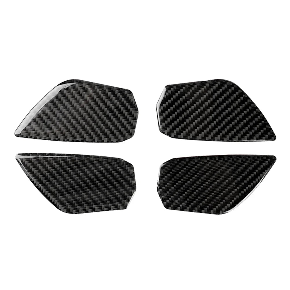 For 2016-2019 Honda Civic 10th Gen 4Pcs Car Door Handle Bowl Cover Trim Carbon Fiber Decor Sticker Car Interior Accsesories