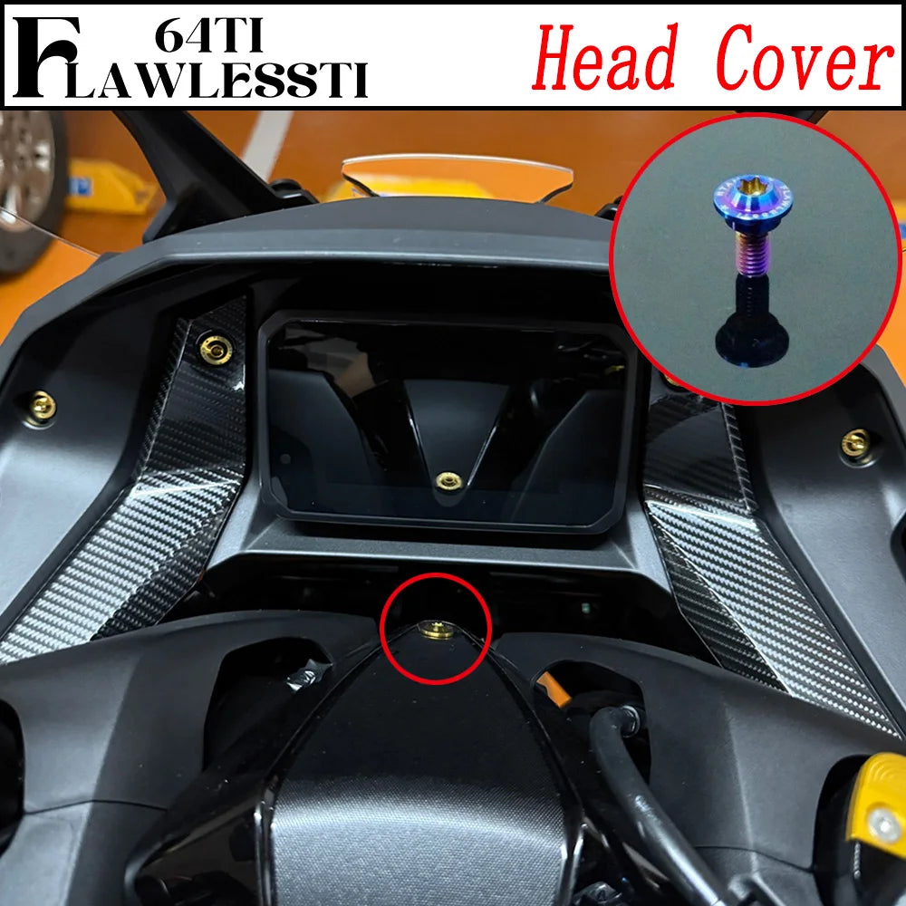 FLAWLESSTI Gr5 Titanium Bolt Windshield Mirror Bar End Front Cover Fender Caliper Brake Disc Switch Bolt For Honda Forza 750