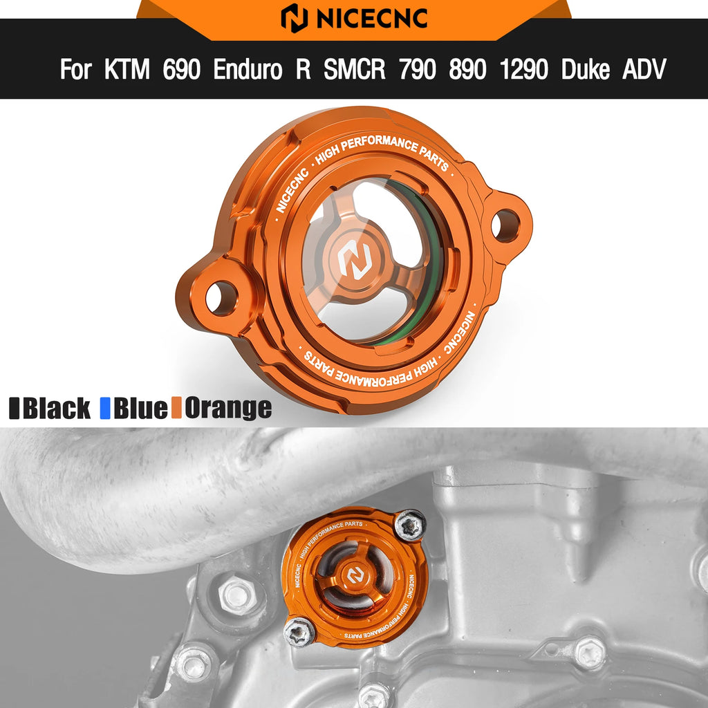 For KTM 690 Enduro R SMCR 2008-25 Engine Oil Filter Cover Ca