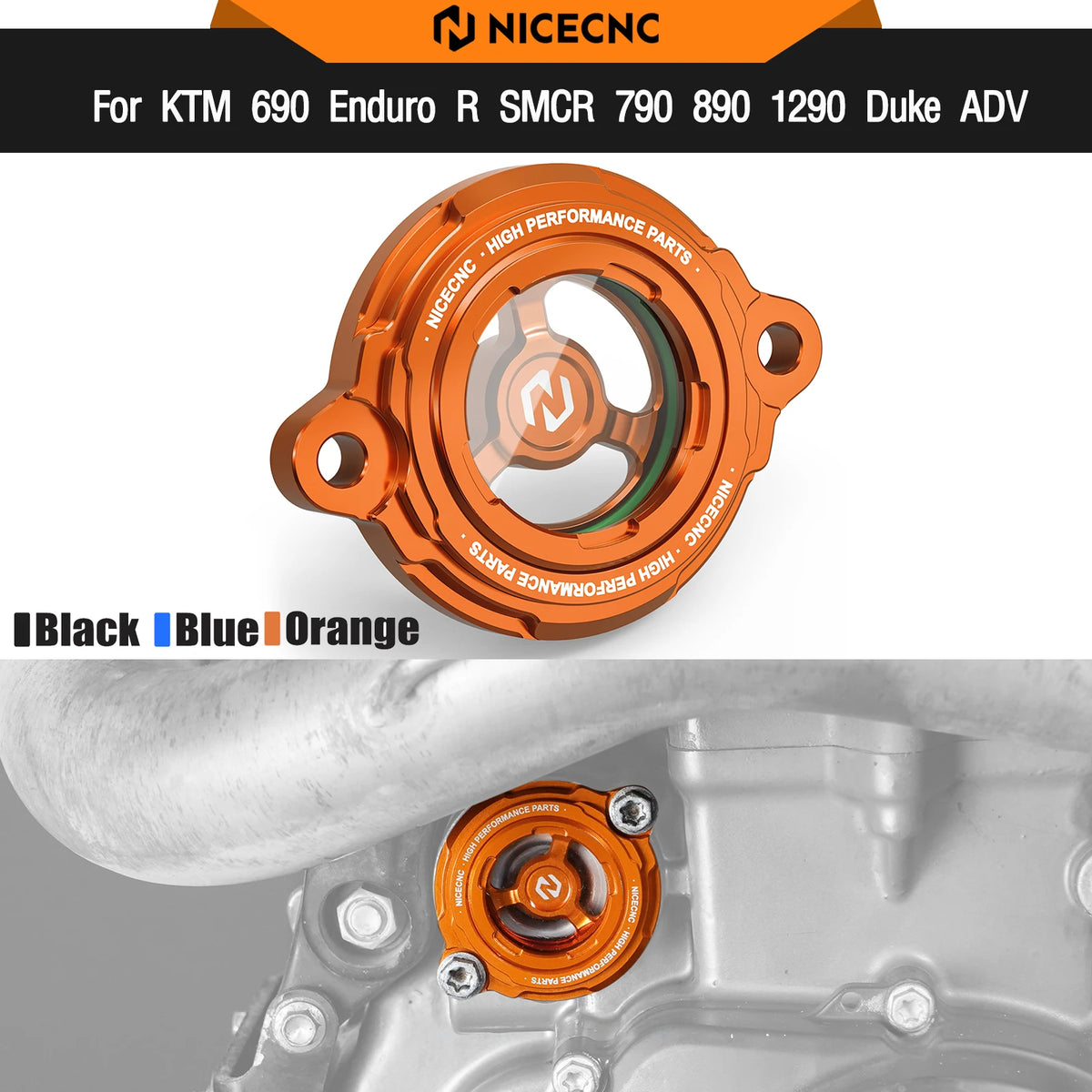 For KTM 690 Enduro R SMCR 2008-25 Engine Oil Filter Cover Ca