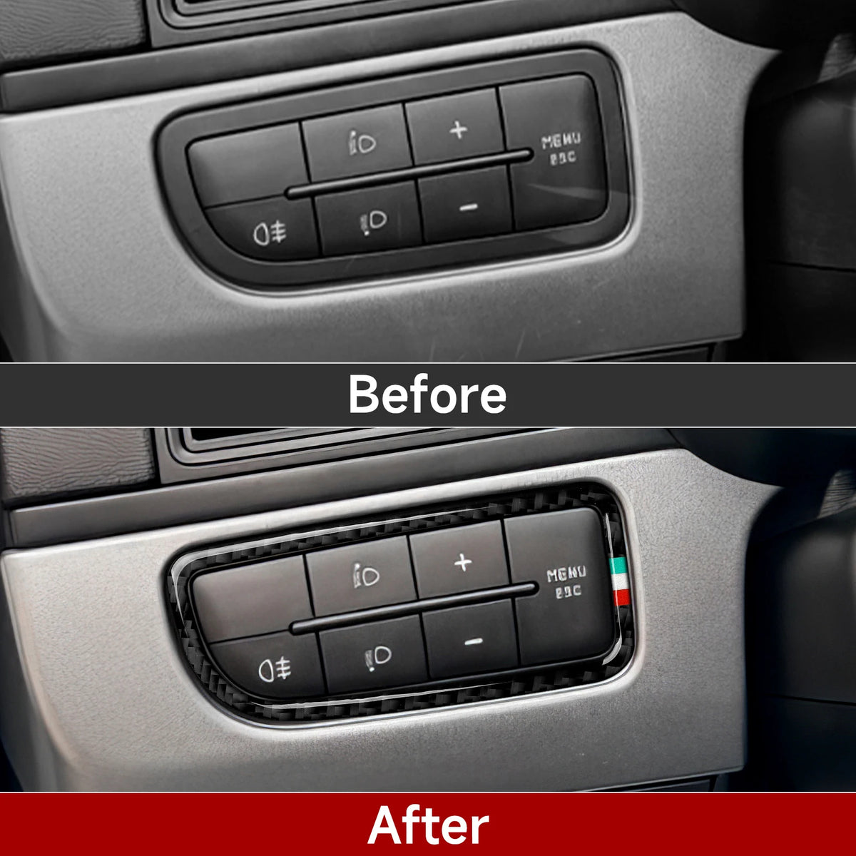Car Headlight Switch Panel.Carbon Fiber Trim Sticker.For Fia