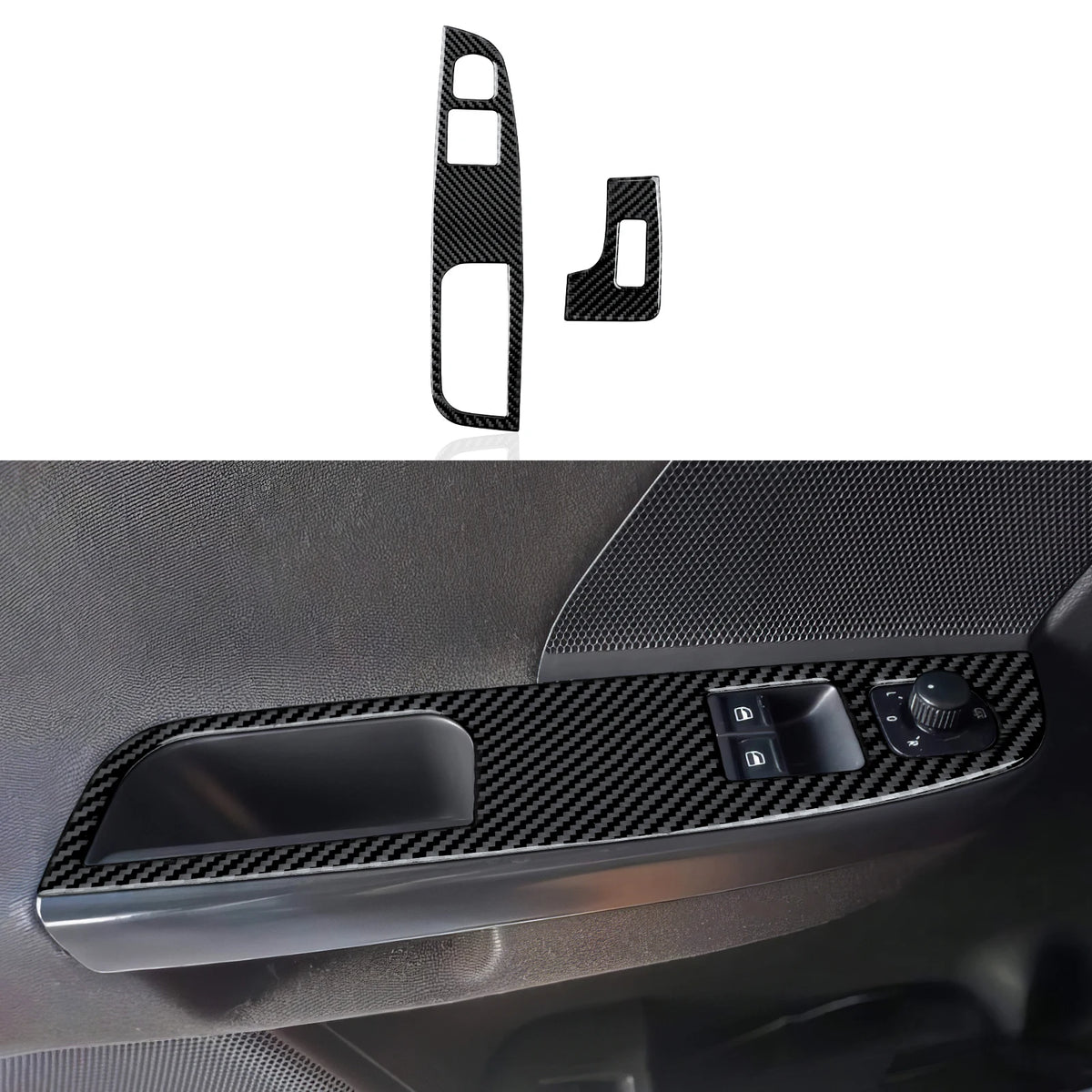 Car Center Console Gear Shift Panel For Volkswagen Golf VI MK6 GTI R Plus (2010-2014) Carbon Fiber Interior Sticker Trim Set Kit